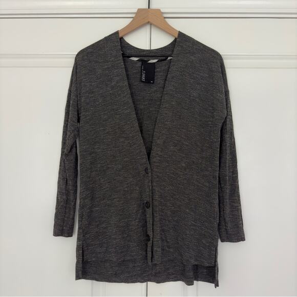 Anthropologie Dolan Button Front Tunic Cardigan Long Sleeve Stretch Solid Casual - Picture 1 of 8